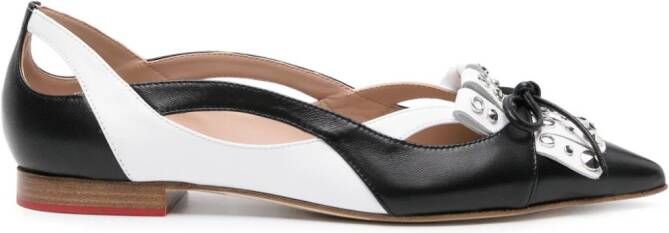 Scarosso Classic leather ballerina shoes Black