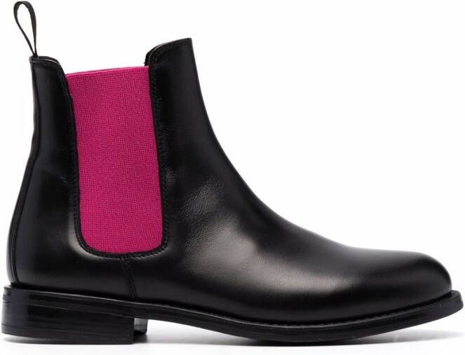 Scarosso Claudia colour-block ankle boots Black