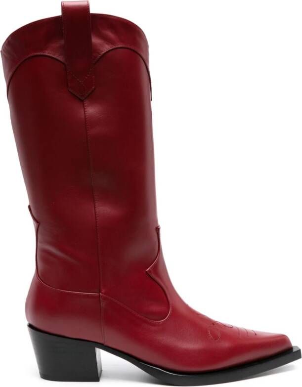 Scarosso Dolly leather boots Red