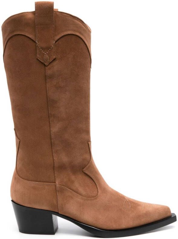 Scarosso Dolly suede boots Brown