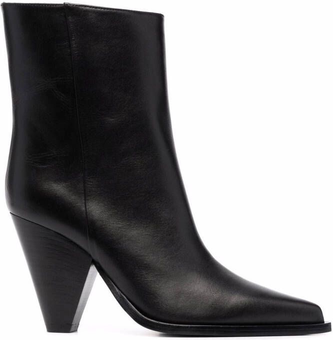 Scarosso Emily leather 9mm boots Black