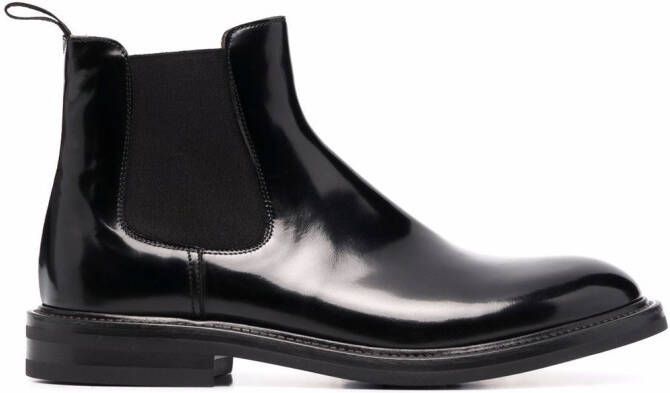 Scarosso Eric leather chelsea boots Black