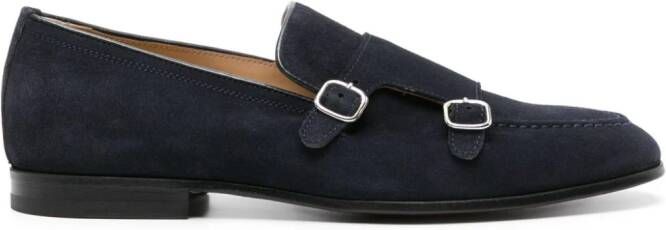 Scarosso Ernesto suede monk shoes Blue