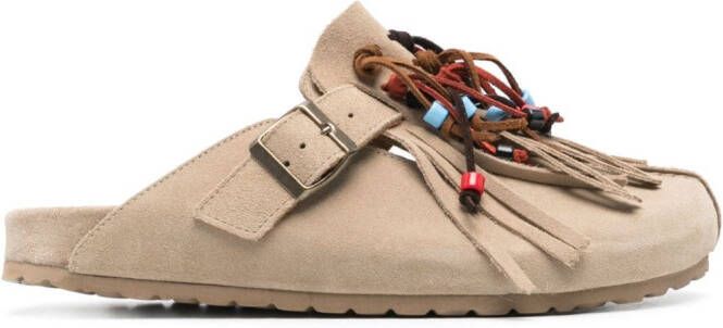 Scarosso Geo suede sandals Neutrals