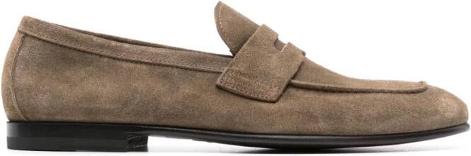 Scarosso Gregory suede loafers Neutrals