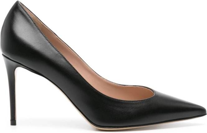 Scarosso Greta 90mm leather pumps Black