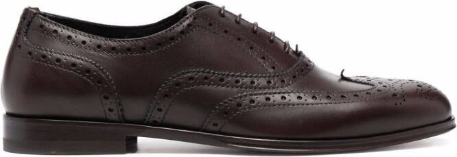 Scarosso Judy lace-up leather brogues Brown