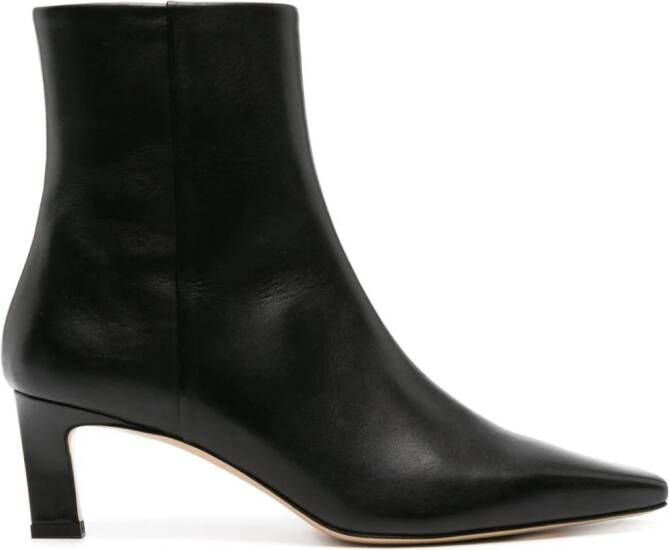 Scarosso Kitty 50mm leather boots Black