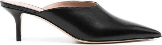 Scarosso Laura 60mm leather mules Black