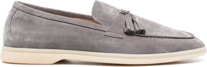 Scarosso Leandro tassel-detail suede loafers Grey