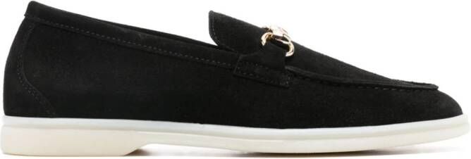 Scarosso Lilia suede loafers Black