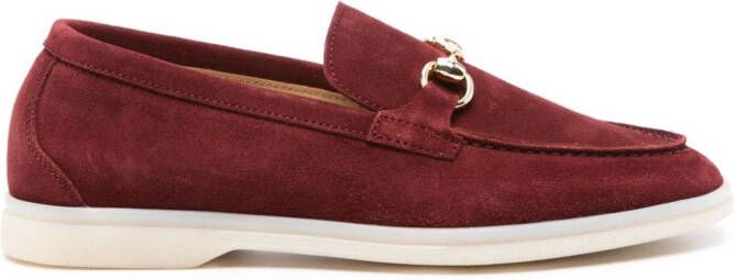 Scarosso Lilia suede loafers Red