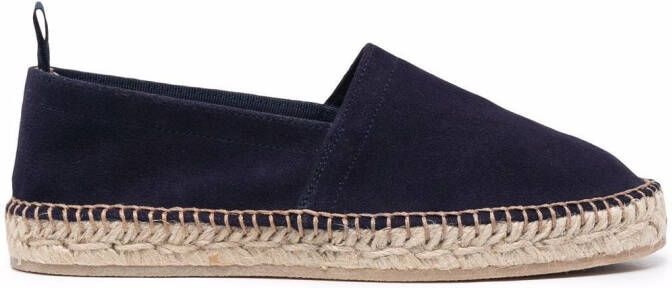 Scarosso Lola braided raffia sole espadrilles Blue