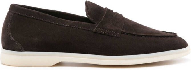 Scarosso Luciana suede penny loafers Brown