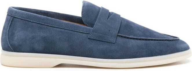 Scarosso Luciano suede penny loafers Blue