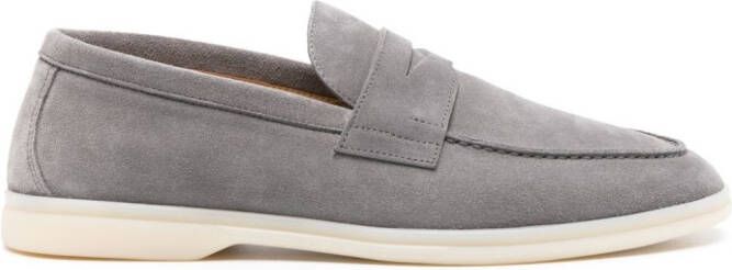 Scarosso Luciano suede penny loafers Grey