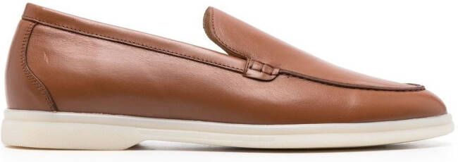 Scarosso Ludovica leather loafers Brown