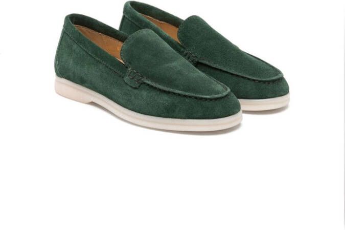 Scarosso Ludovica slip-on suede loafers Green