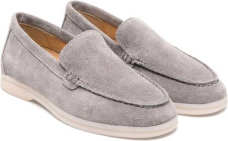 Scarosso Ludovica slip-on suede loafers Grey