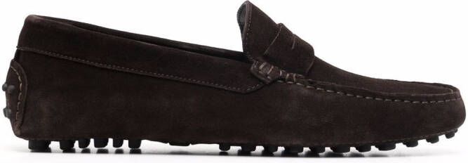 Scarosso Michael penny slot loafers Brown