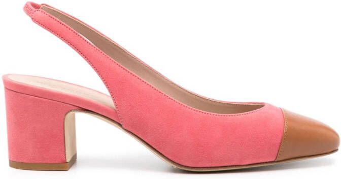 Scarosso Miranda 65mm slingback pumps Pink