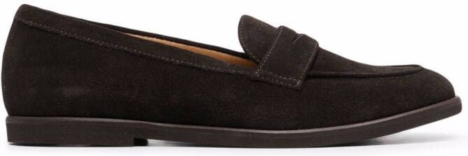 Scarosso Monica leather loafers Brown