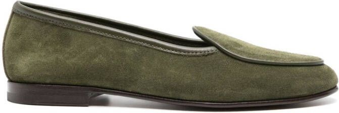 Scarosso Nele suede loafers Green