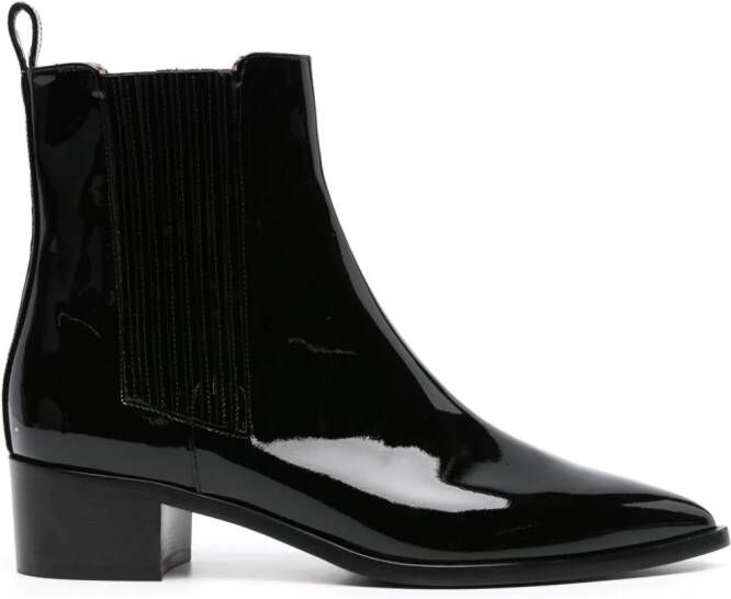Scarosso Olivia 40mm patente-leather Chelsea boots Black