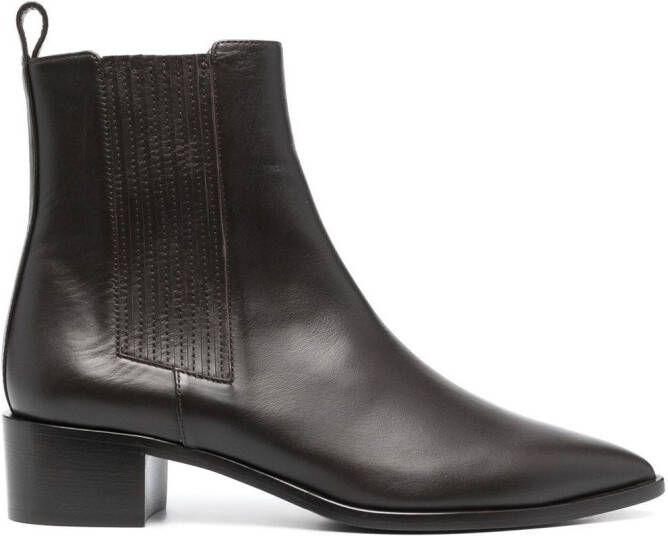 Scarosso Olivia leather ankle boots Brown