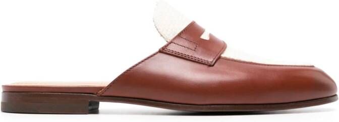 Scarosso Pedro leather mules Brown