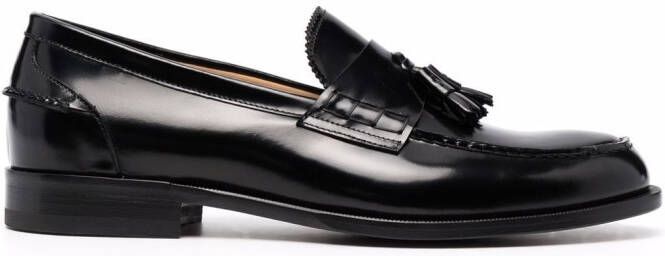 Scarosso Ralph tassel-embellished leather loafers Black