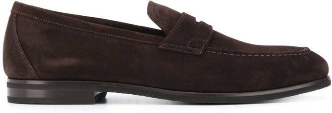 Scarosso Renato almond toe loafers Brown