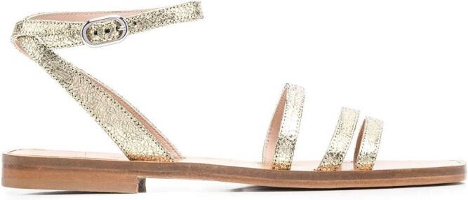 Scarosso Sarah leather sandals Yellow