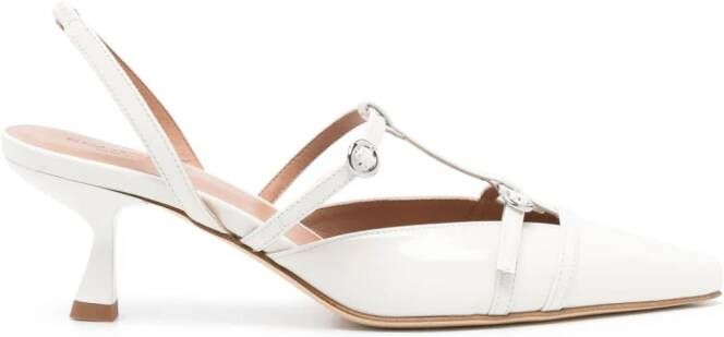Scarosso 50mm Selena patent-leather pumps White