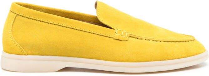 Scarosso suede-finish loafers Yellow