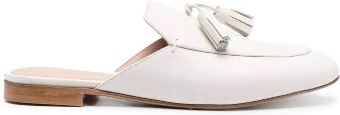 Scarosso tassel-detailed leather mules White