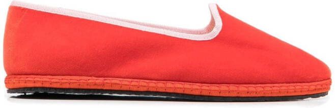 Scarosso Valentina velvet slippers Red