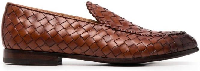Scarosso Vittorio interwoven loafers Brown