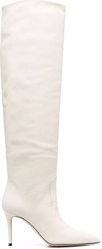 Scarosso x Brian Atwood Carra leather boots Neutrals