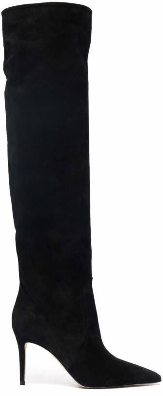 Scarosso x Brian Atwood Carra suede boots Black