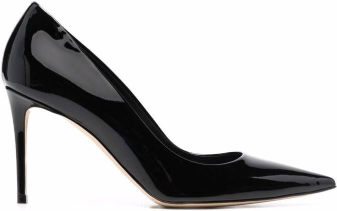Scarosso x Brian Atwood Gigi patent leather pumps Black