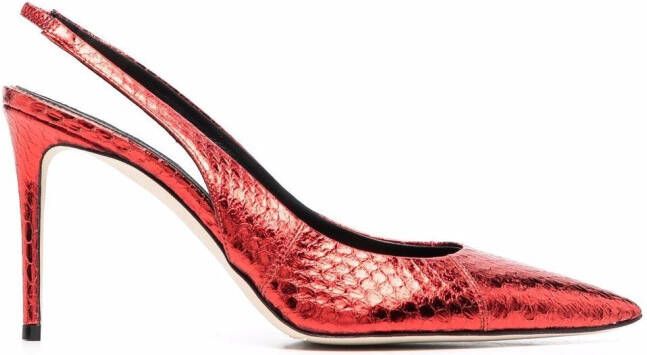 Scarosso x Brian Atwood Sutton slingback pumps Red