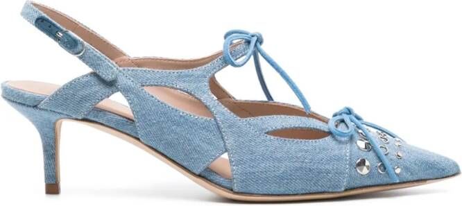 Scarosso x Paula Cademartori Blazing 60mm denim pumps Blue