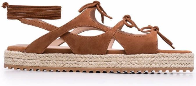 Scarosso x Paula Cademartori West sandals Brown