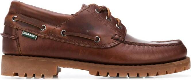 Sebago Acadia lace-up boat shoes Brown