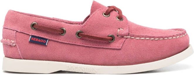 Sebago boat-style suede loafers Pink