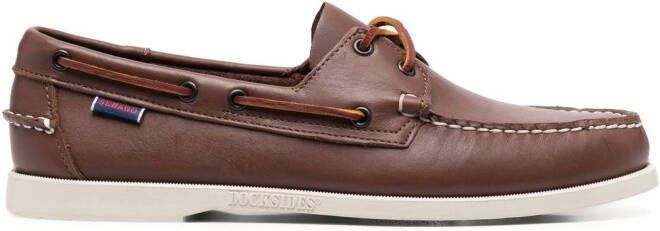 Sebago front lace-up detail boat shoes Brown