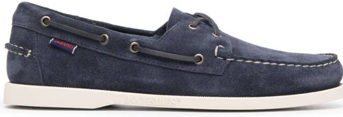 Sebago lace-up detail boat shoes Blue