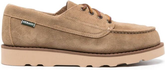 Sebago lace-up suede loafers Brown