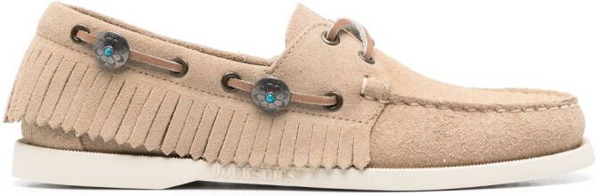 Sebago Portland fringed suede loafers Neutrals